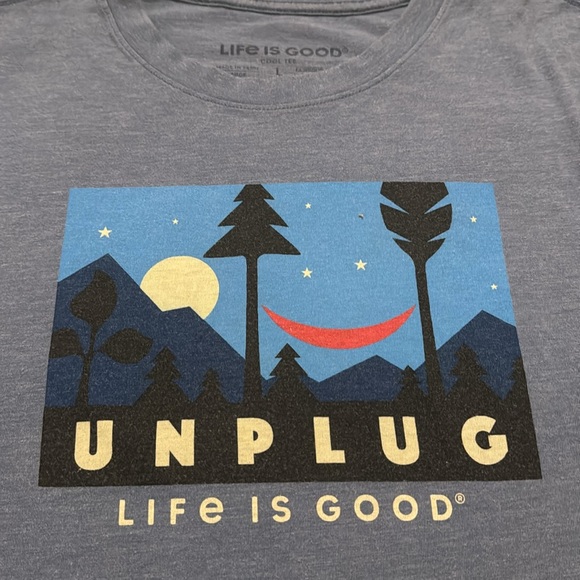 Life is Good Unplug Tee - Picture 2 of 5
